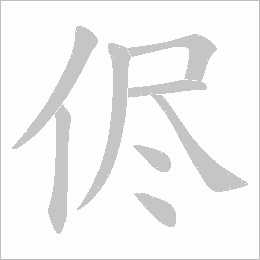 侭的笔顺动画演示