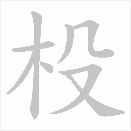 杸的笔顺动画演示