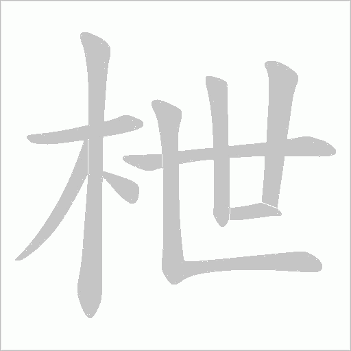 枻的笔顺动画演示