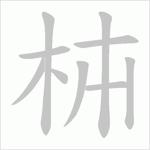 枾的笔顺动画演示