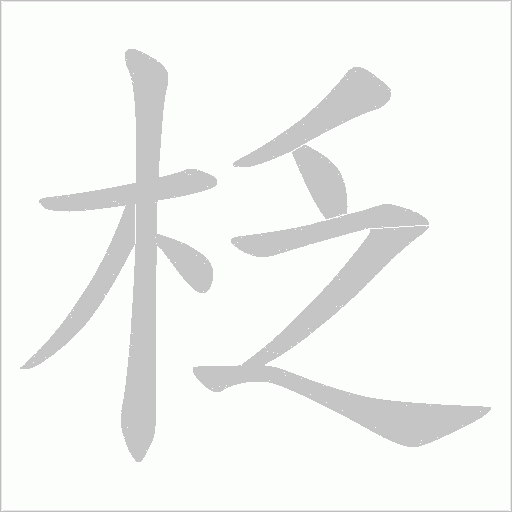柉的笔顺动画演示