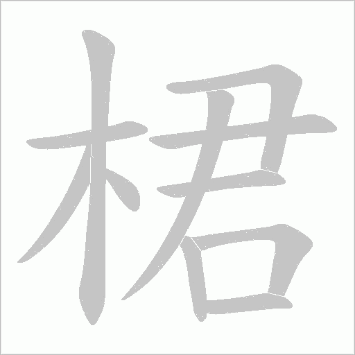 桾的笔顺动画演示