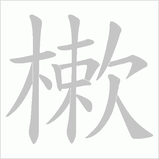 樕的笔顺动画演示
