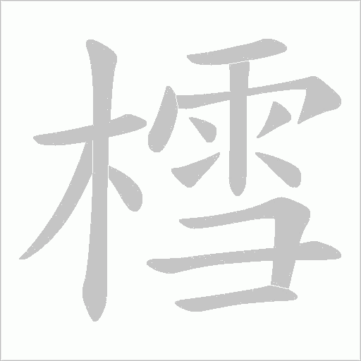 樰的笔顺动画演示
