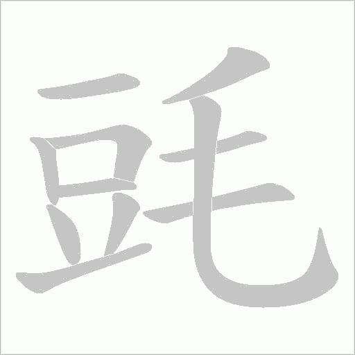 毭的笔顺动画演示
