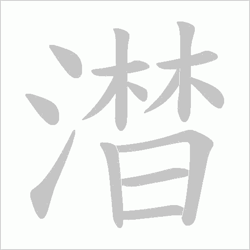 澘的笔顺动画演示