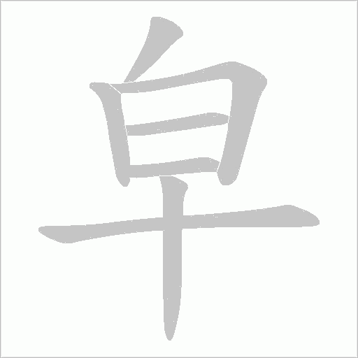皁的笔顺动画演示