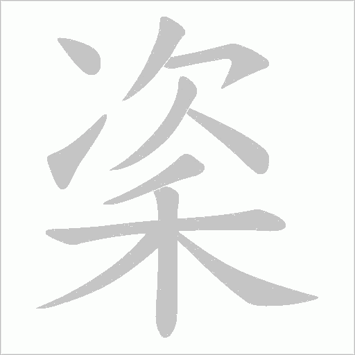 秶的笔顺动画演示
