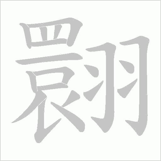 翾的笔顺动画演示