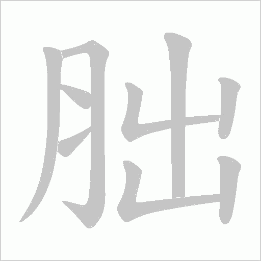 胐的笔顺动画演示