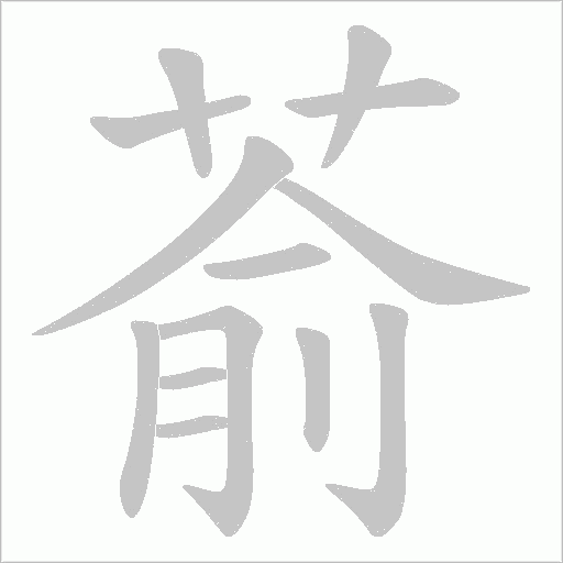 萮的笔顺动画演示