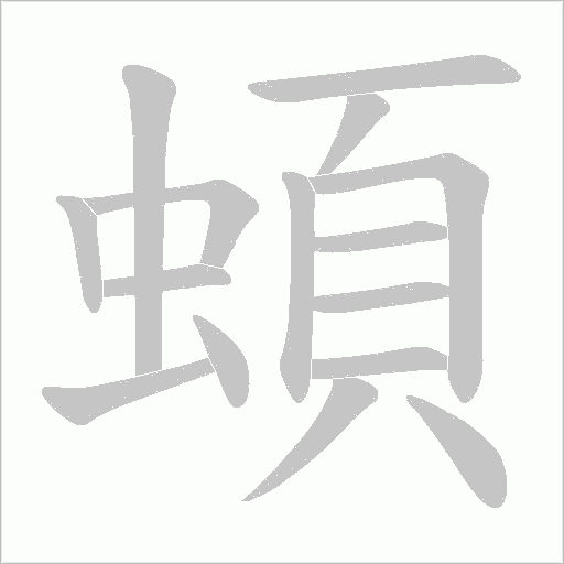 蝢的笔顺动画演示