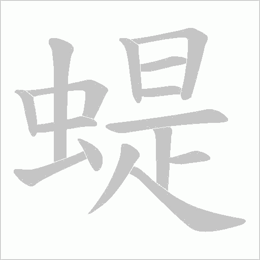 蝭的笔顺动画演示