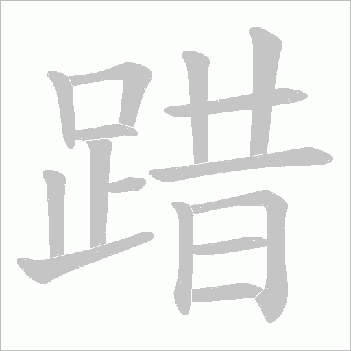 踖的笔顺动画演示