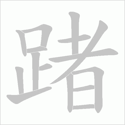 踷的笔顺动画演示