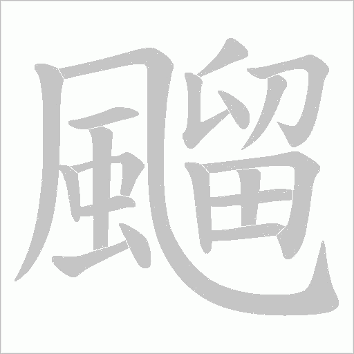 飀的笔顺动画演示