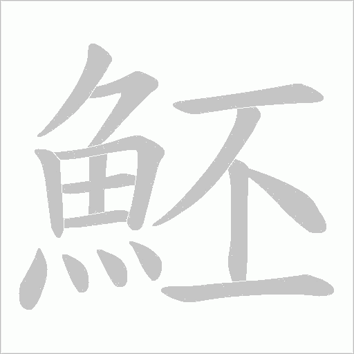 魾的笔顺动画演示