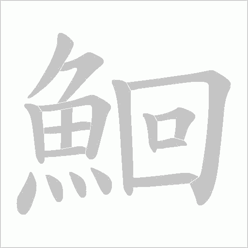 鮰的笔顺动画演示