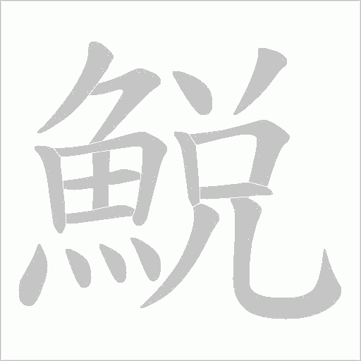 鮵的笔顺动画演示