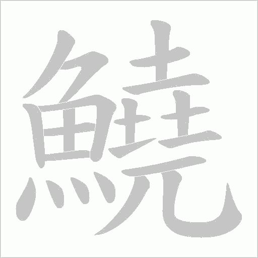 鱙的笔顺动画演示