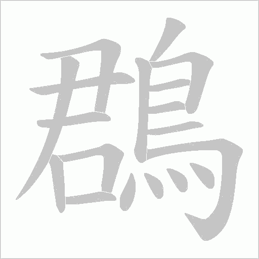 鵘的笔顺动画演示